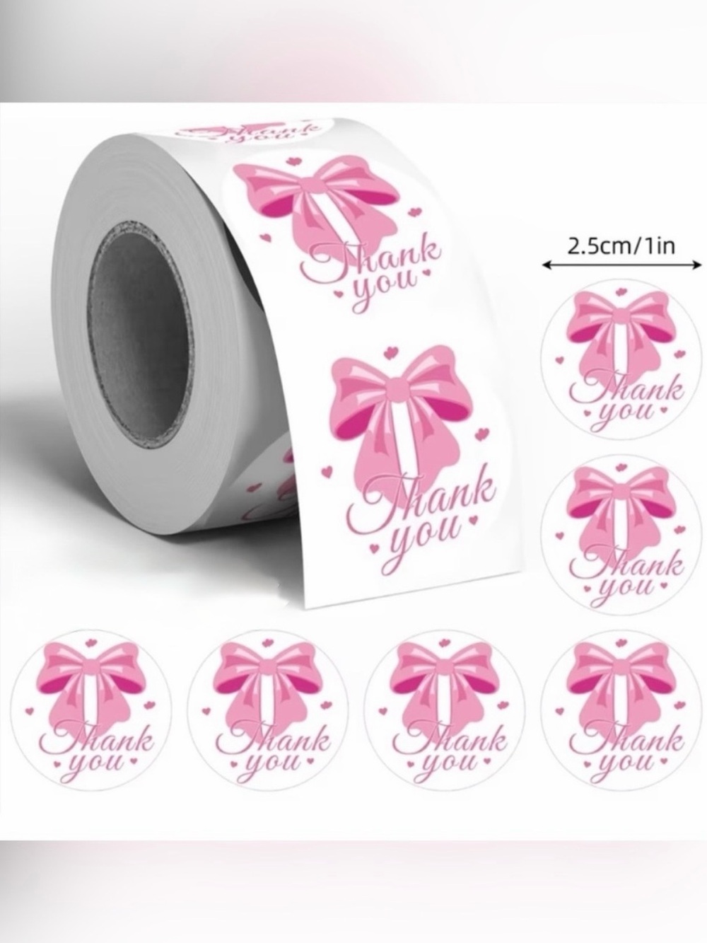 575pc Bundle: 25 L Poly Mailers 12”x15.5”, 25 Gift Bags, 25 cards & 500 Stickers - Picture 13 of 15